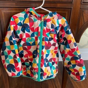 Patagonia girls 4T coat jacket fully reversible with hood